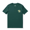 Hawaiian Tee For Men More Surf - Less Work By Loindaflow Tee Crew Neck 100% Cotton - DARK GREEN By Laihha Organna