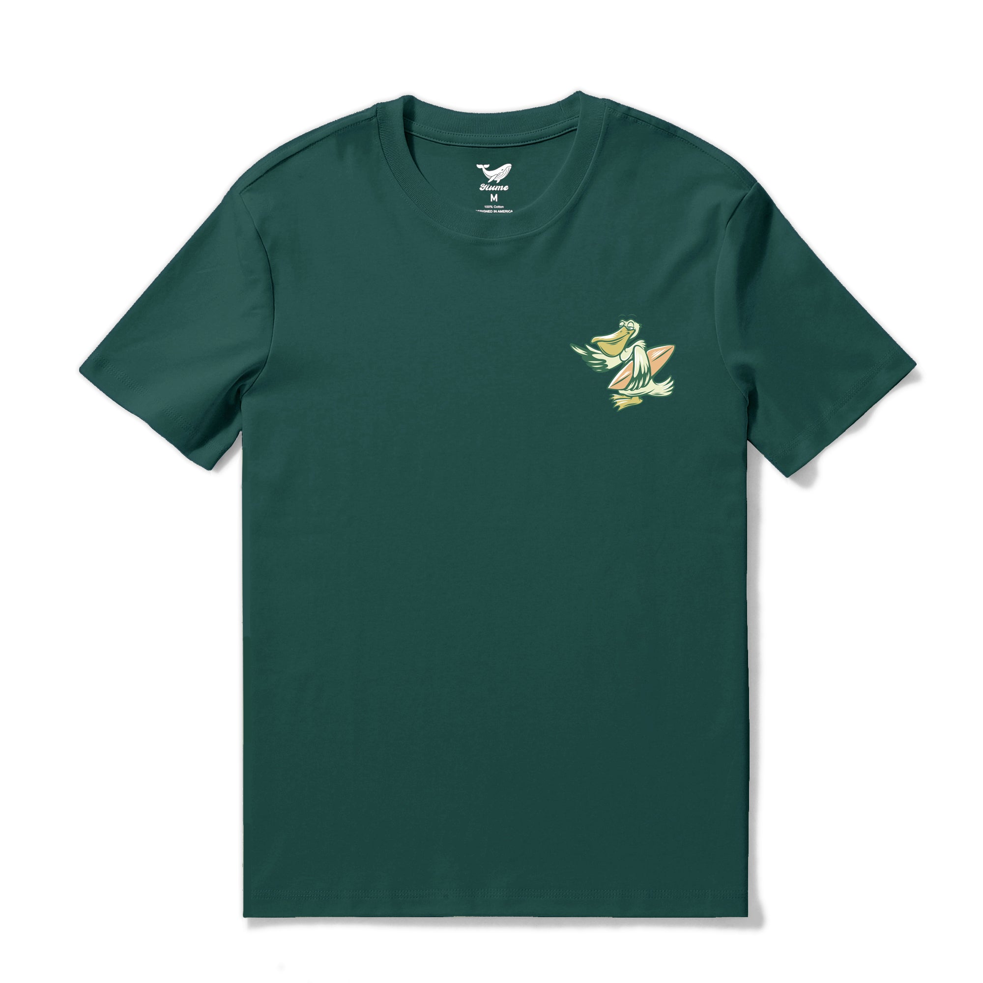 Hawaiian Tee For Men More Surf - Less Work By Loindaflow Tee Crew Neck 100% Cotton - DARK GREEN By Laihha Organna