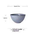 Ceramic Dinnerware Set Retro Ribbed Plates and Bowls