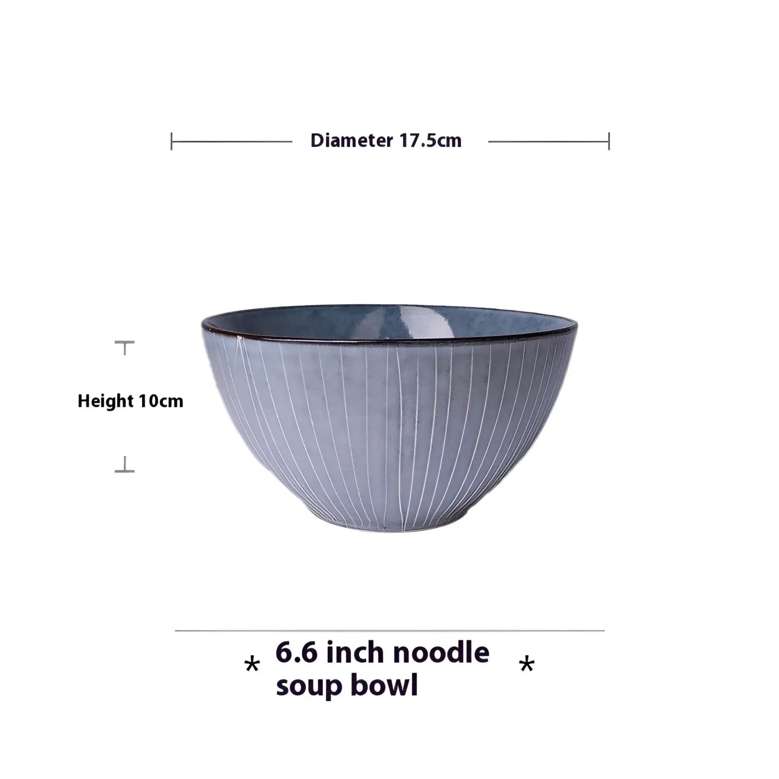 Ceramic Dinnerware Set Retro Ribbed Plates and Bowls