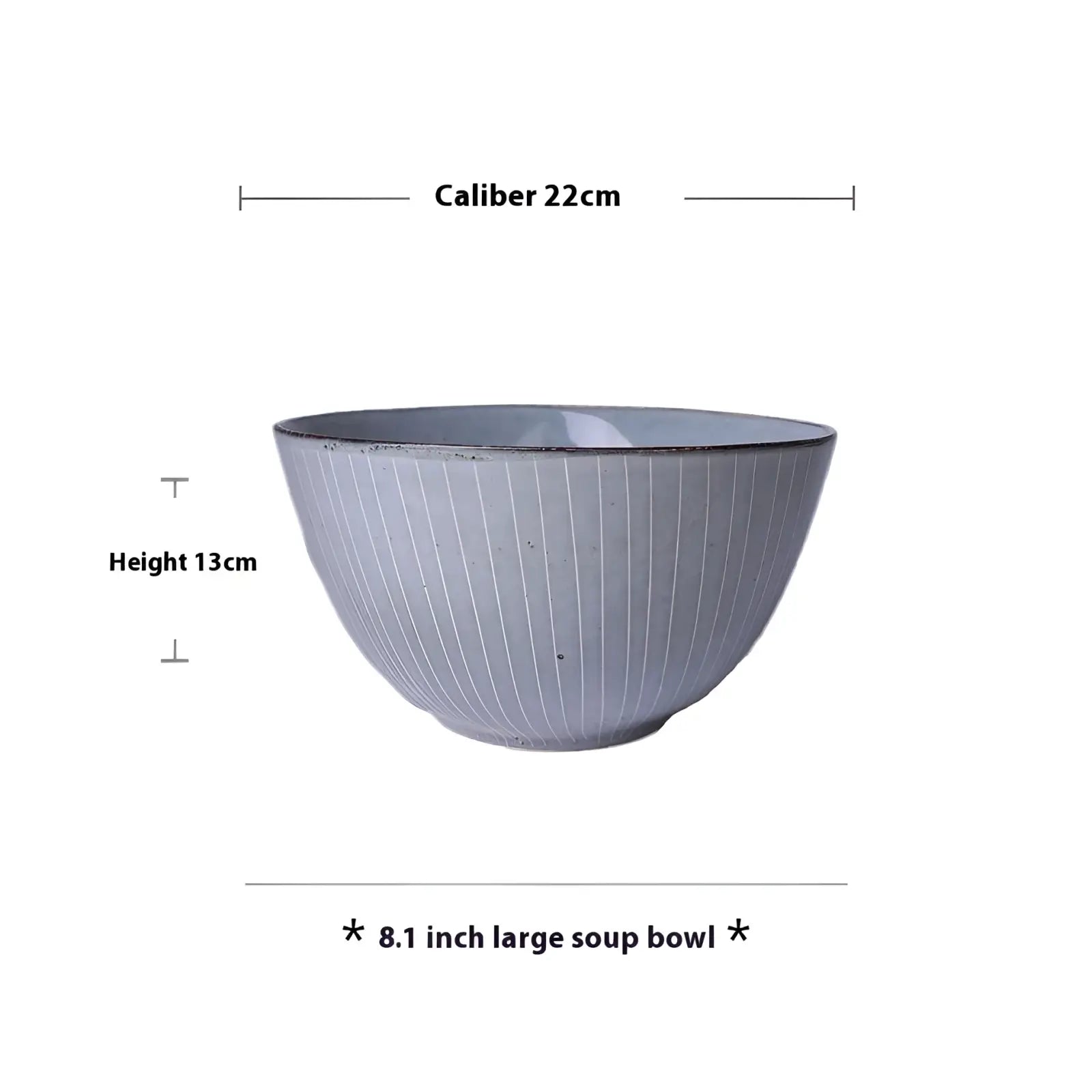 Ceramic Dinnerware Set Retro Ribbed Plates and Bowls