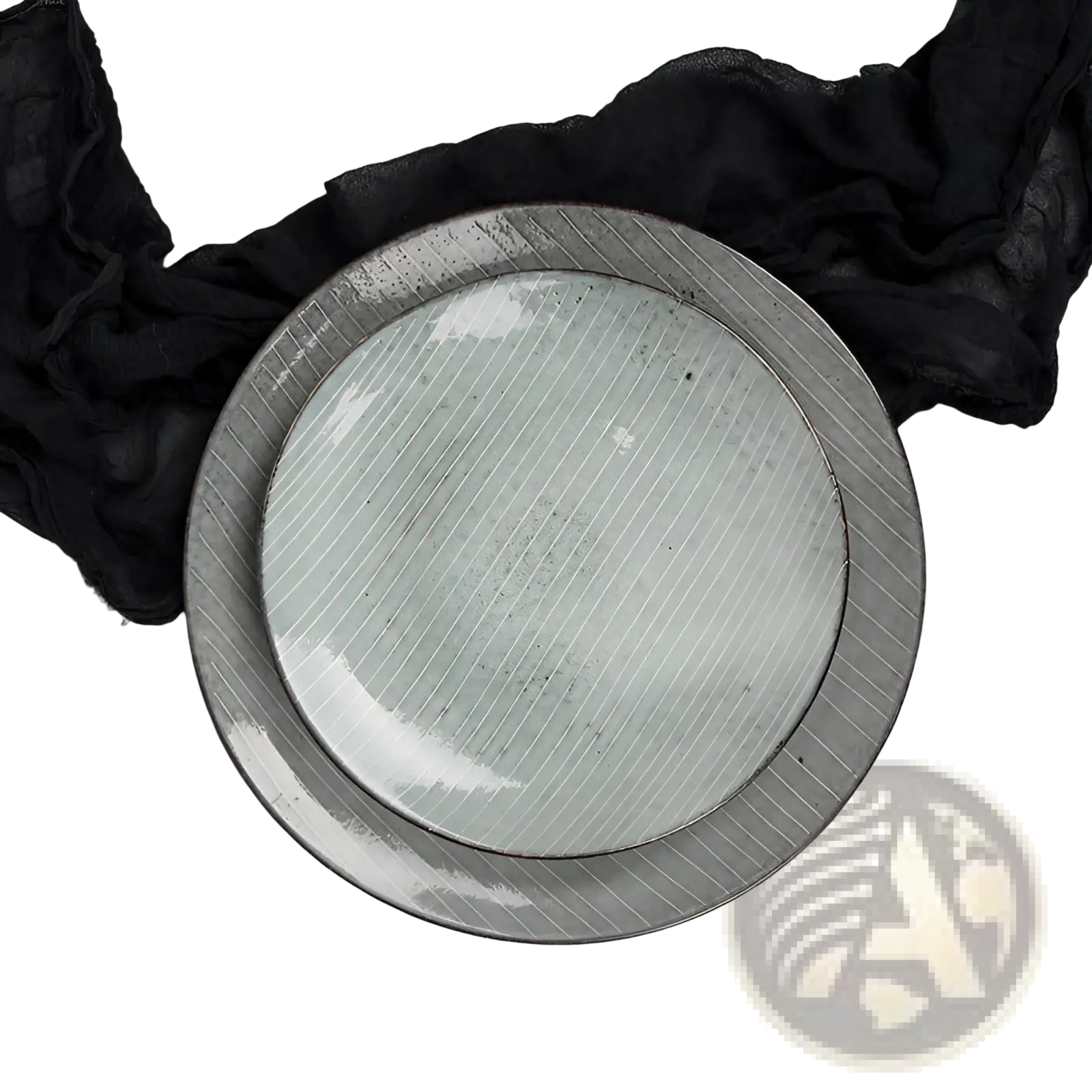 Ceramic Dinnerware Set Retro Ribbed Plates and Bowls