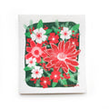 Christmas Flowers Poinsettia Swedish Dishcloth