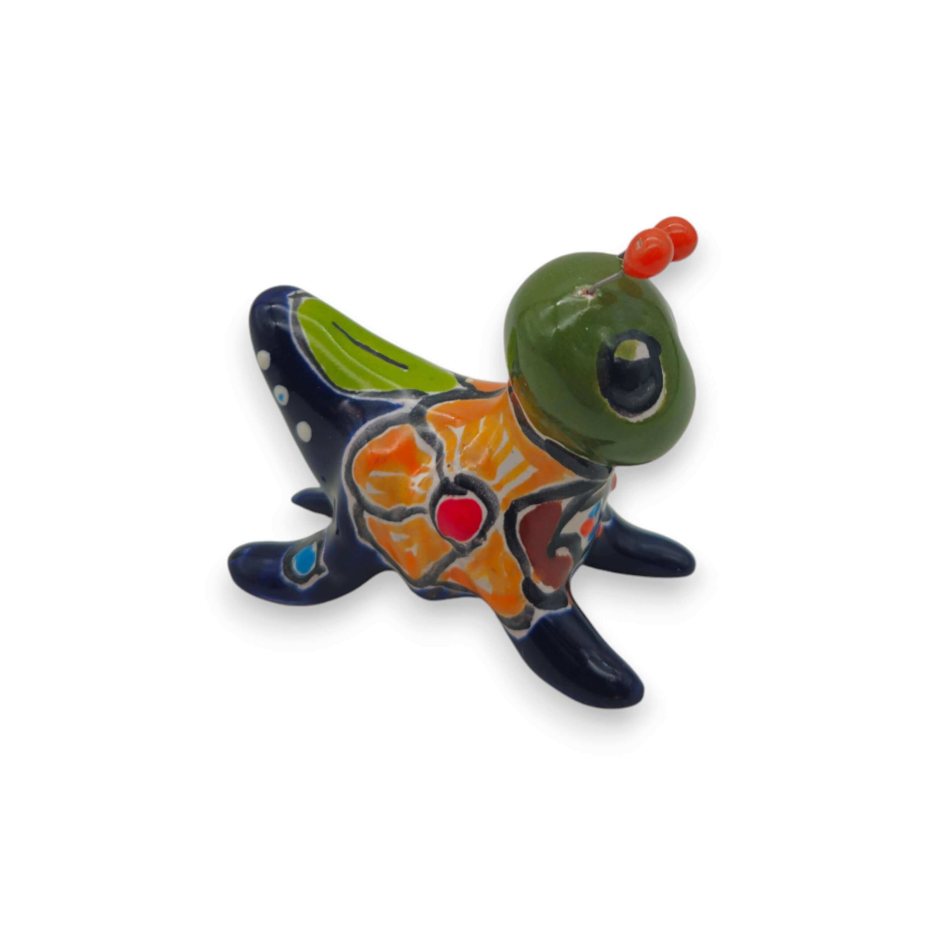 Set of 2 Colorful Talavera Crickets | Mexican Ceramic Art
