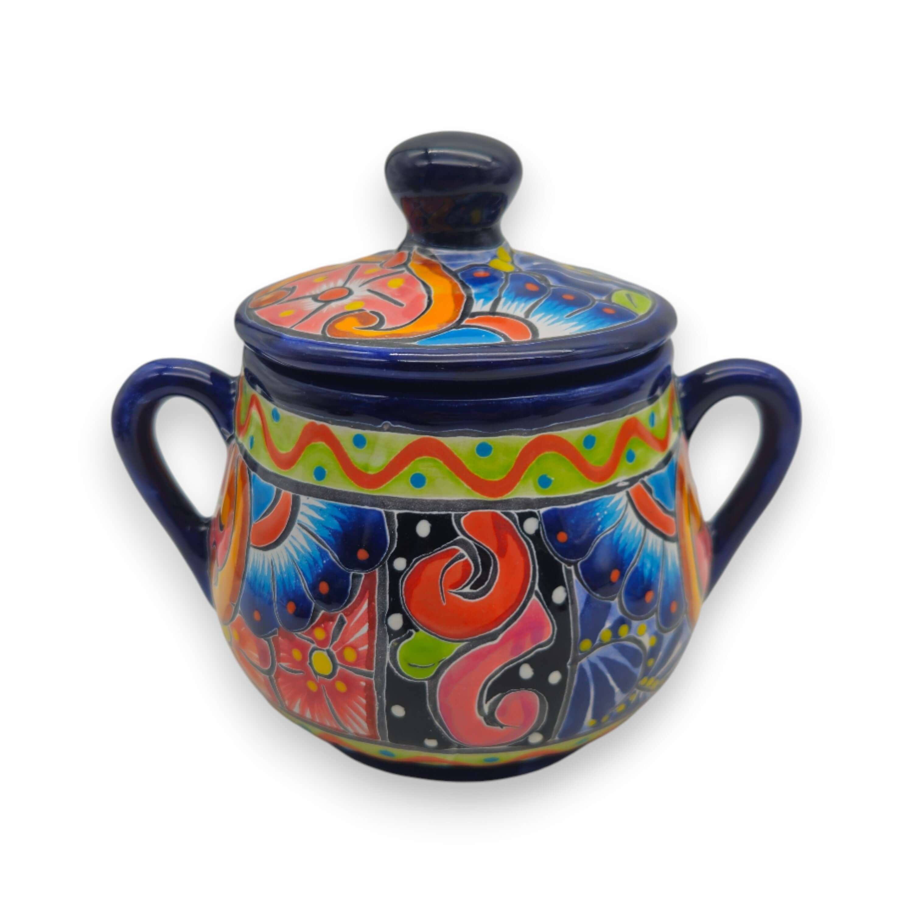 Colorful Talavera Coffee Serving Set | Handmade 3-Piece Set