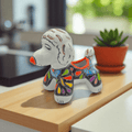 Colorful Talavera Poodle Planter | Mexican Hand-Painted Pottery