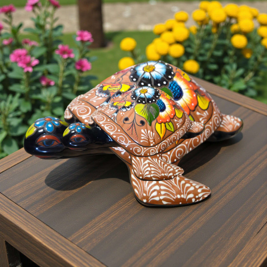 Colorful Talavera Sea Turtle | Handmade Mexican Art