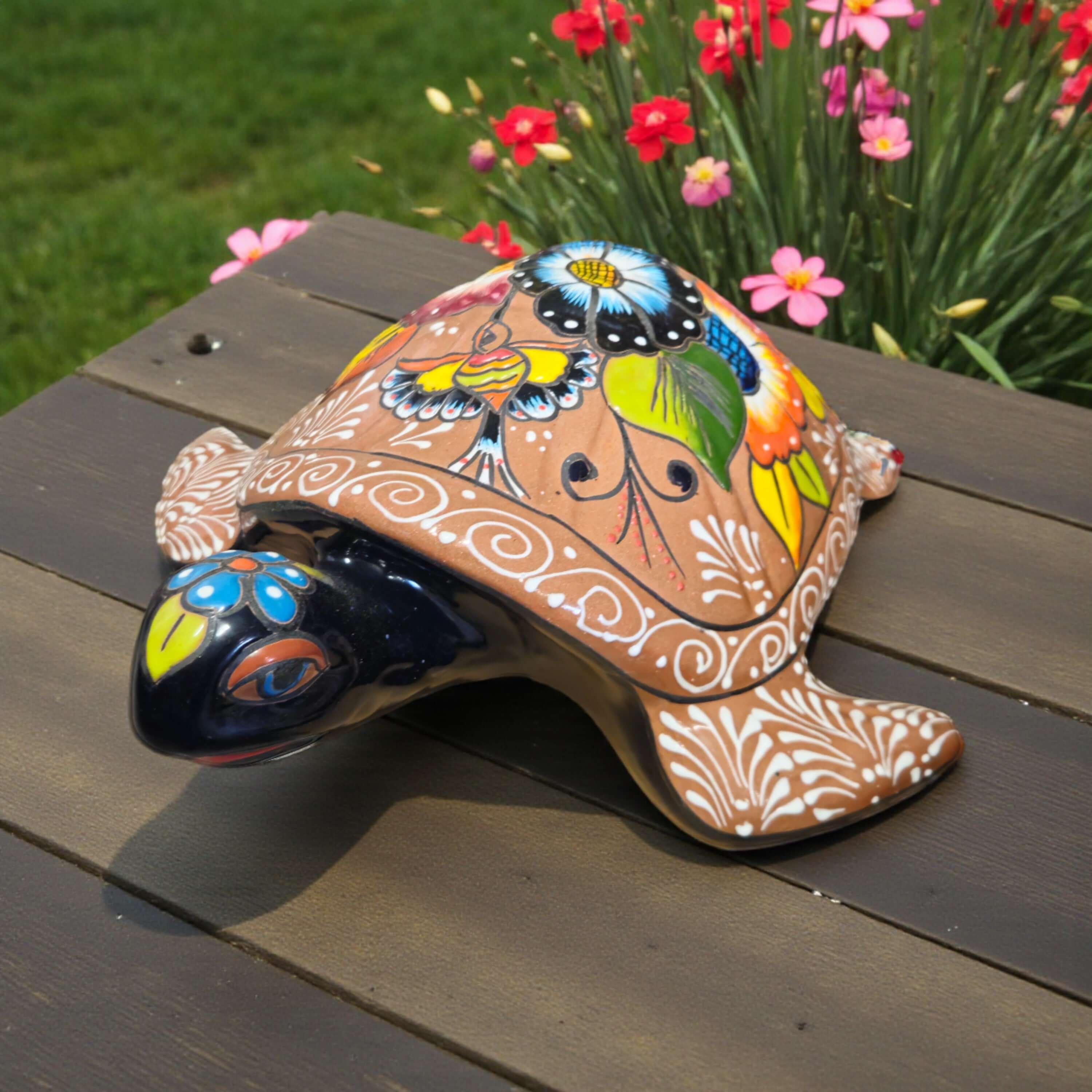 Colorful Talavera Sea Turtle | Handmade Mexican Art