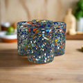 Confetti Pebbled Tumbler | Hand-Blown Mexican Glassware