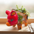 Handmade Talavera Pig Planter | Mexican Terracotta Art