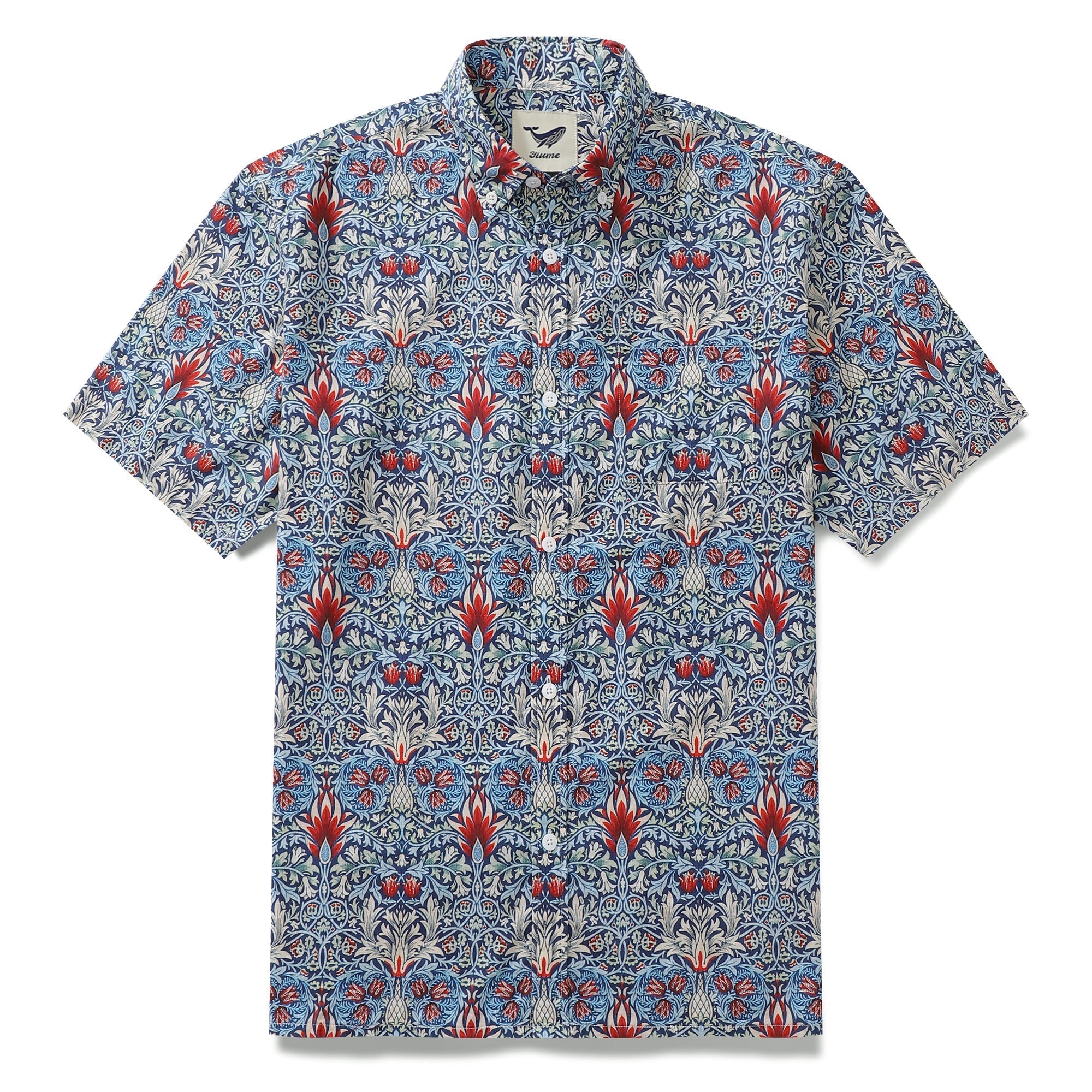 Hawaiian Shirts For Men Snakehead Designer Shirt 100% Cotton Morris Shirt By Amy
