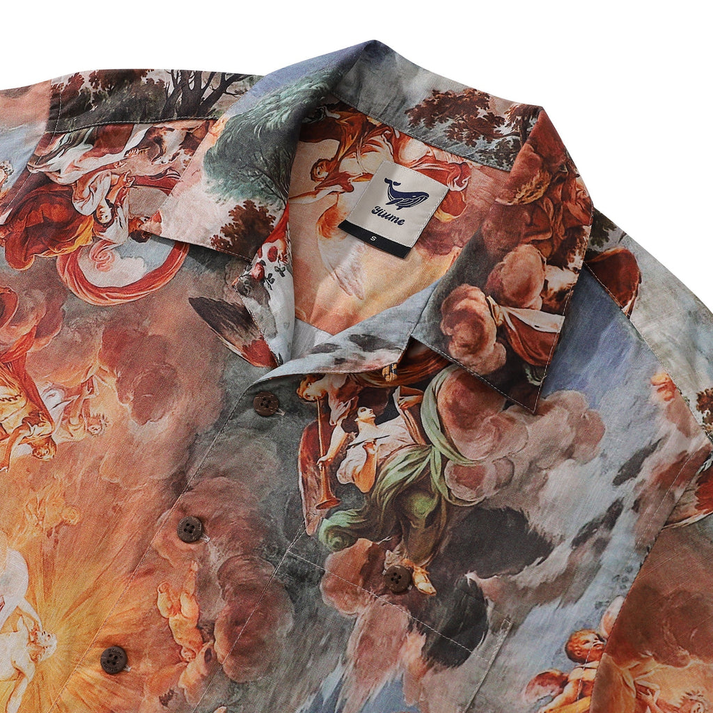 Hawaiian Shirt For Men Glory and the story of Camille and Brenno Shirt Camp Collar 100% Cotton By Yakima