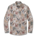 Men's Hawaiian Shirt Pegasus in Flight Cotton Button-down Long Sleeve Aloha Shirt By Sherry