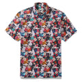 Men's Earth Day Hawaiian Shirt Surrealist Space Cotton Button-down Short Sleeve Aloha Shirt By Pallavi Chaudhary