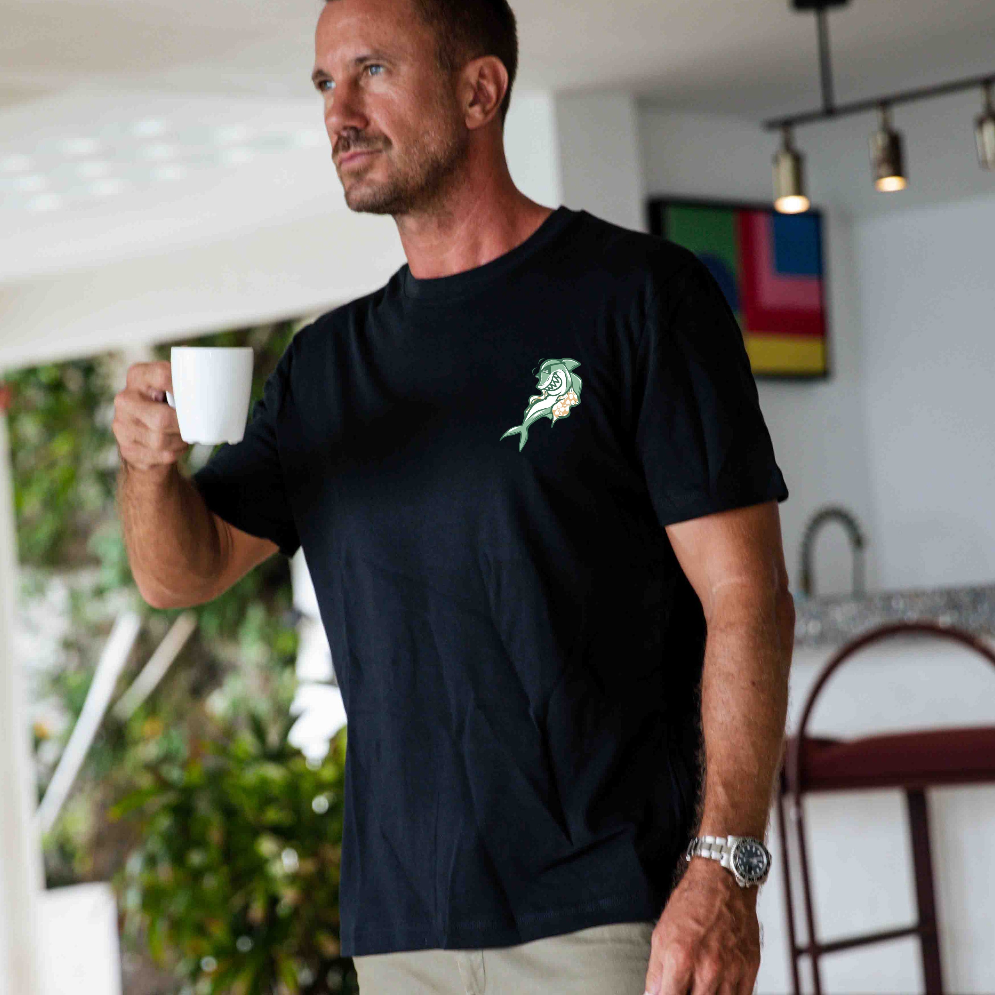 Hawaiian Tee For Men Do not Disturb By Loindaflow Tee Crew Neck 100% Cotton - BLACK By Laihha Organna