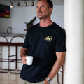 Hawaiian Tee For Men Taking the day off By Loindaflow Tee Crew Neck 100% Cotton - BLACK By Laihha Organna