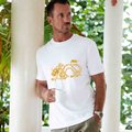 Hawaiian Tee For Men The Year of the Dragon Tee Crew Neck 100% Cotton - WHITE By Shawn