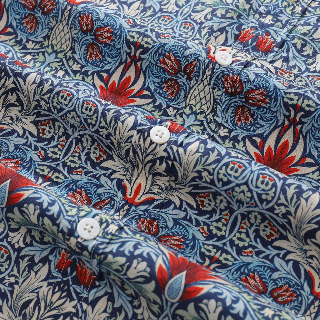 Hawaiian Shirts For Men Snakehead Designer Shirt 100% Cotton Morris Shirt By Amy