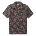 Vintage Hawaiian Shirt For Men Vibrant Cycle Morris Shirt Camp Collar 100% Cotton By Cigar