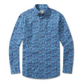 Men's Hawaiian Shirt TIKI Paradise Cotton Button-down Long Sleeve Aloha Shirt By Amy