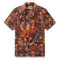 Hawaiian Shirt For Men Blazing Tiger Shirt Camp Collar 100% Cotton By Sylvia