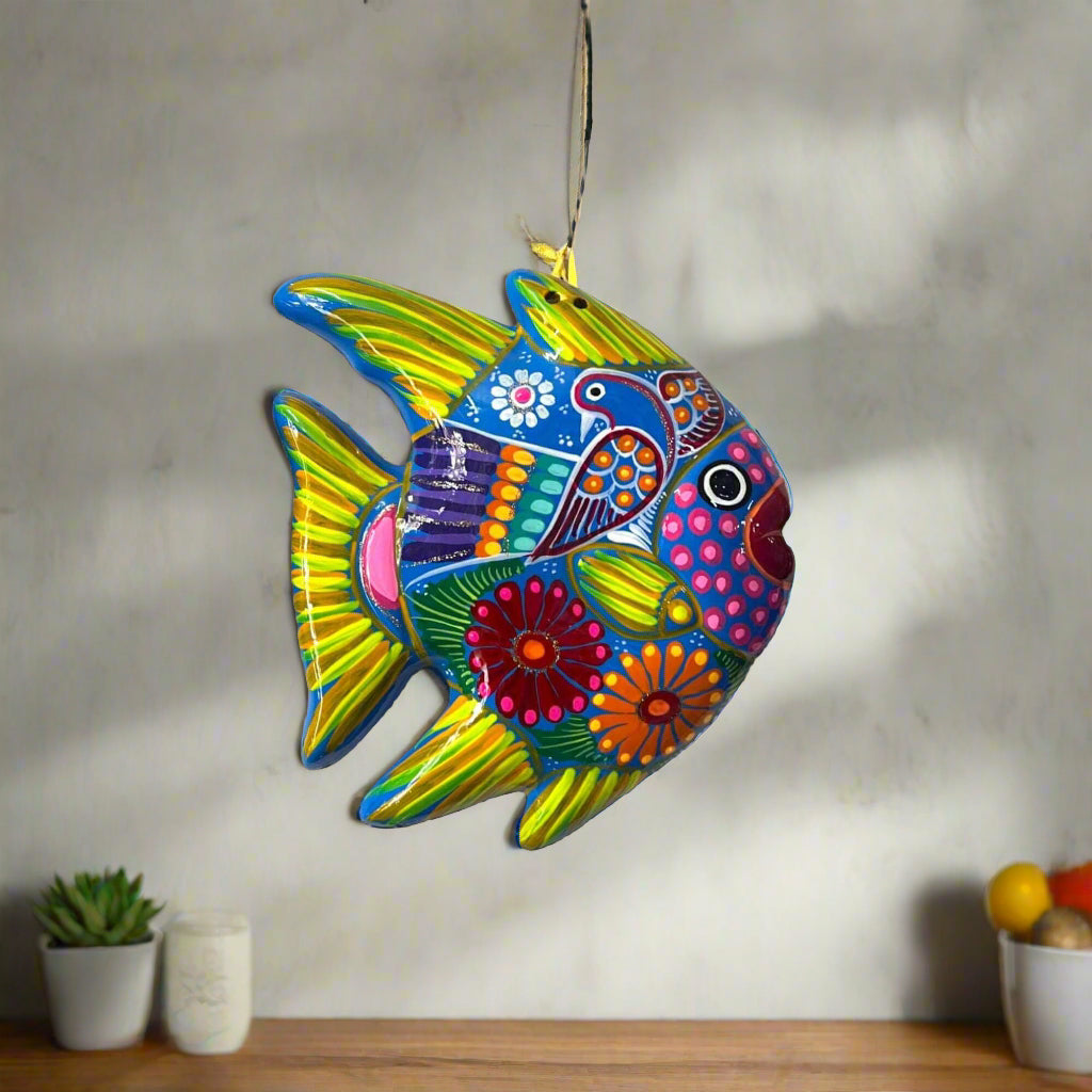 Guerrero Fish Wall Decor | Colorful Hand-Painted Mexican Art