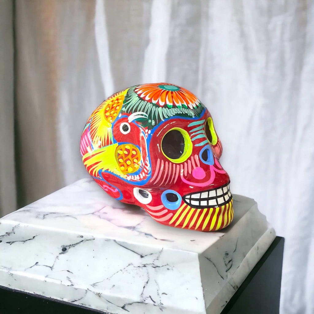 Large Guerrero Calavera Skull | Hand-Painted Day of the Dead Art
