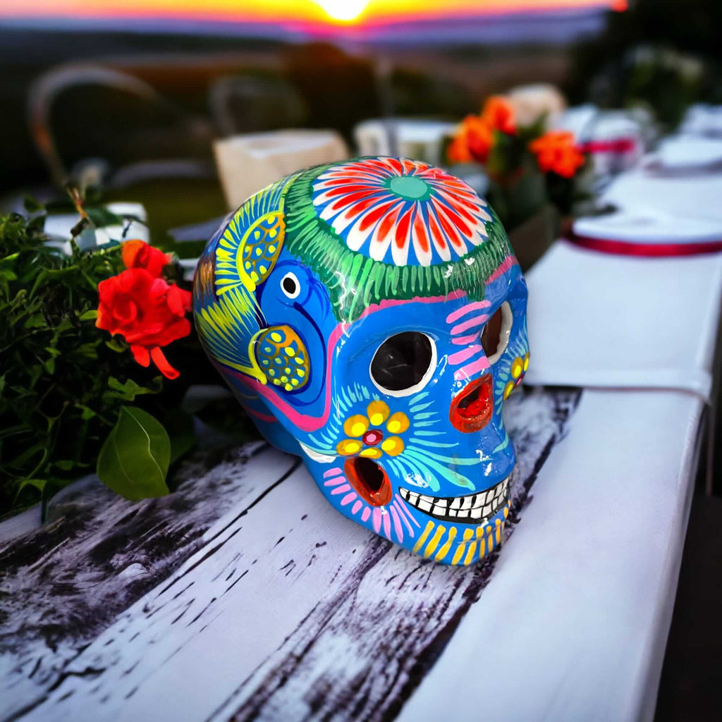 Large Guerrero Calavera Skull | Hand-Painted Day of the Dead Art