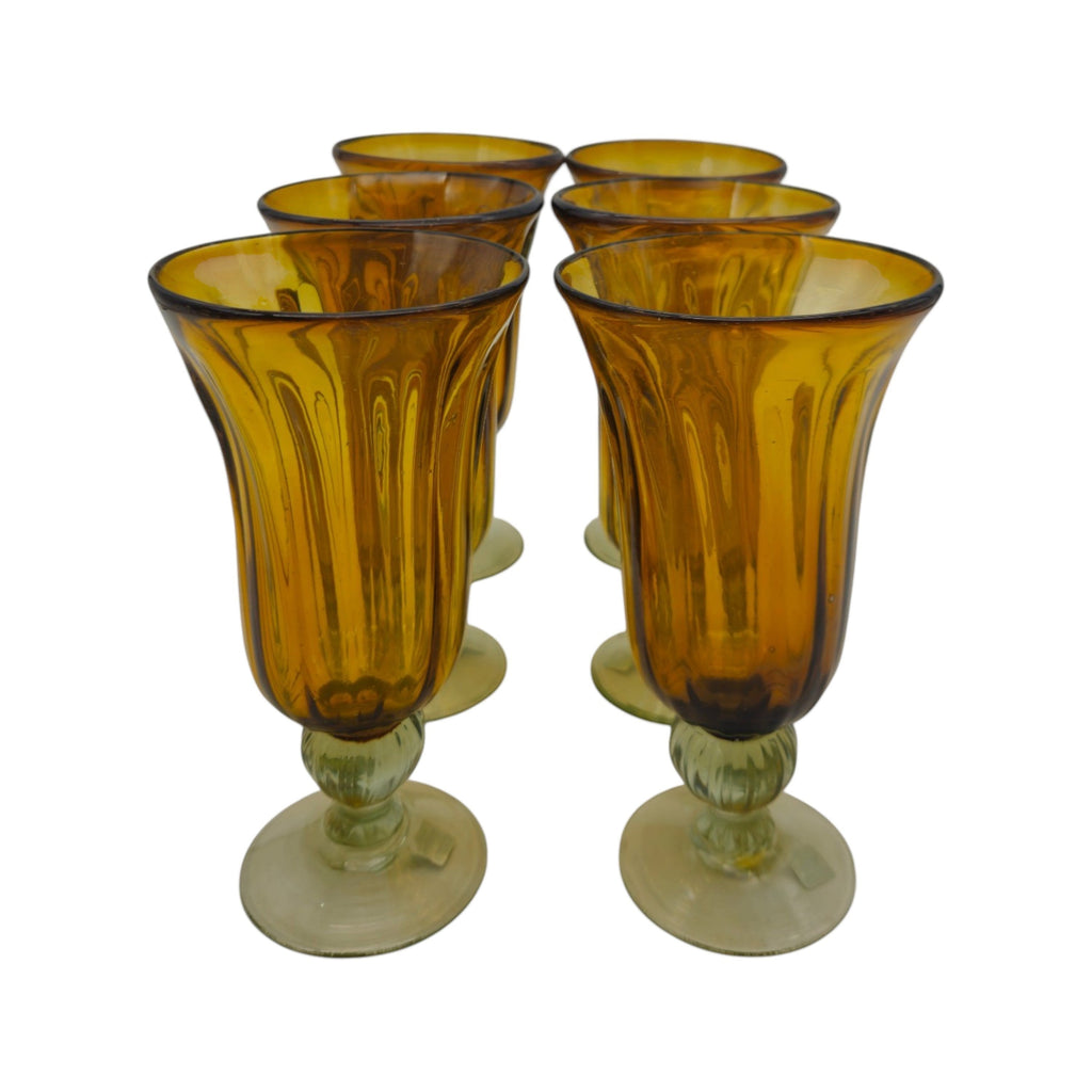 Hand-Blown Mexican Sundae Glass | Amber Rustic Design