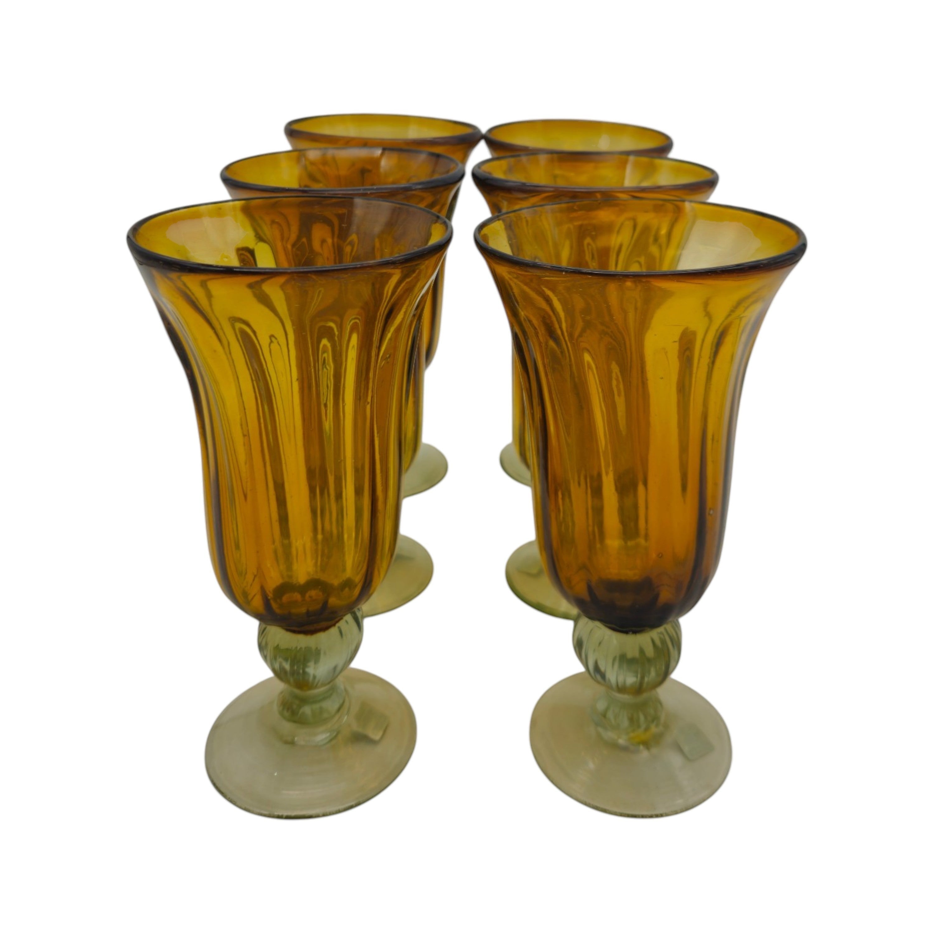 Hand-Blown Mexican Sundae Glass | Amber Rustic Design