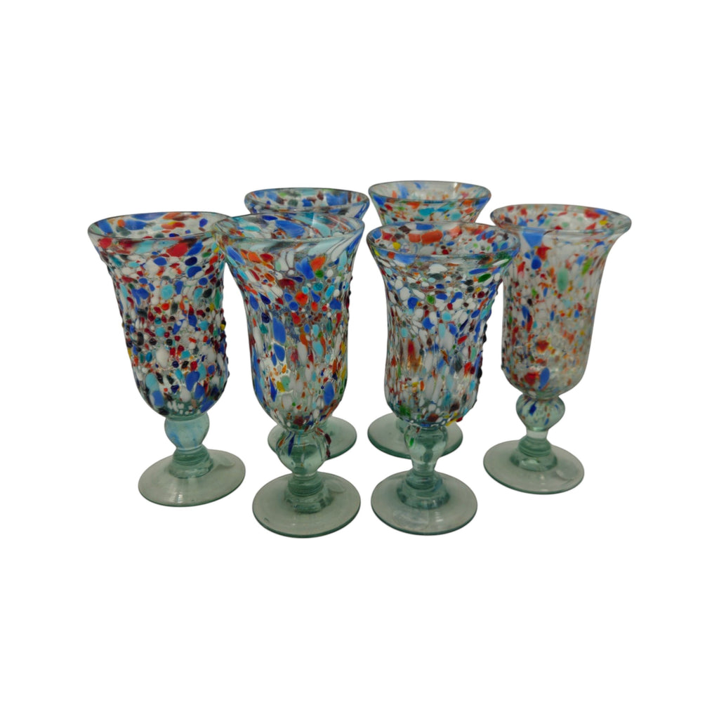 Hand-Blown Mexican Sundae Glass | Confetti Rock Design