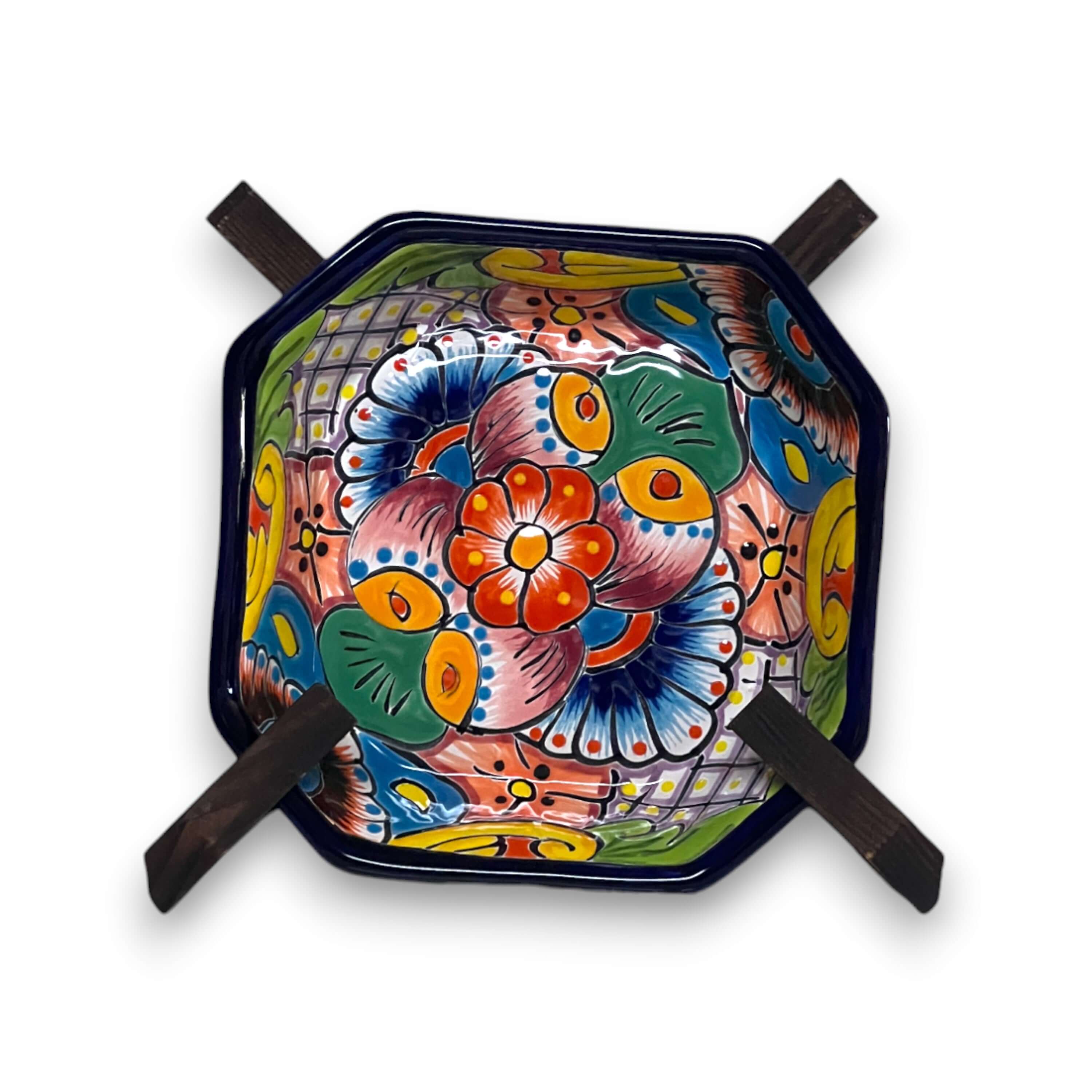 6.5" Square Talavera Bowl | Hand-Painted Mexican Dinnerware