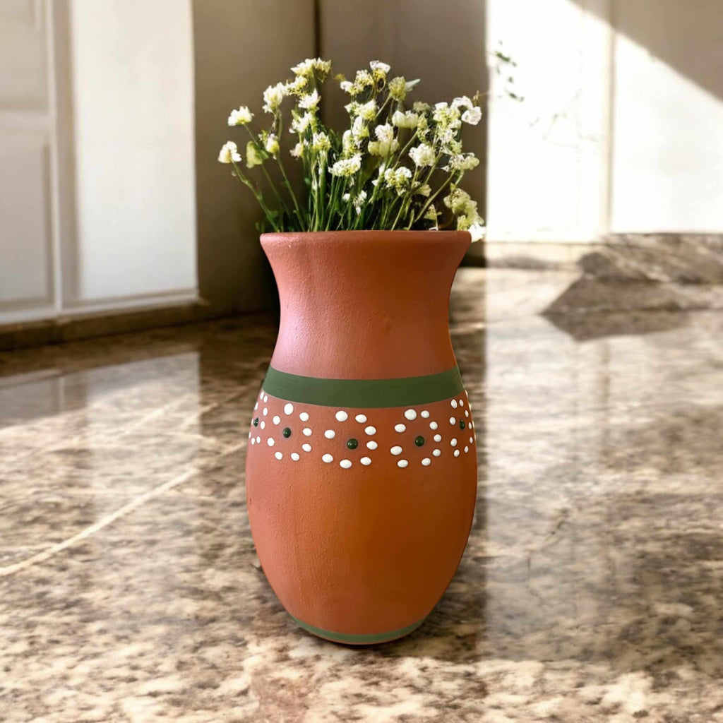 Hand-Painted Barro Talavera Vase | Vibrant Mexican Flower Pot
