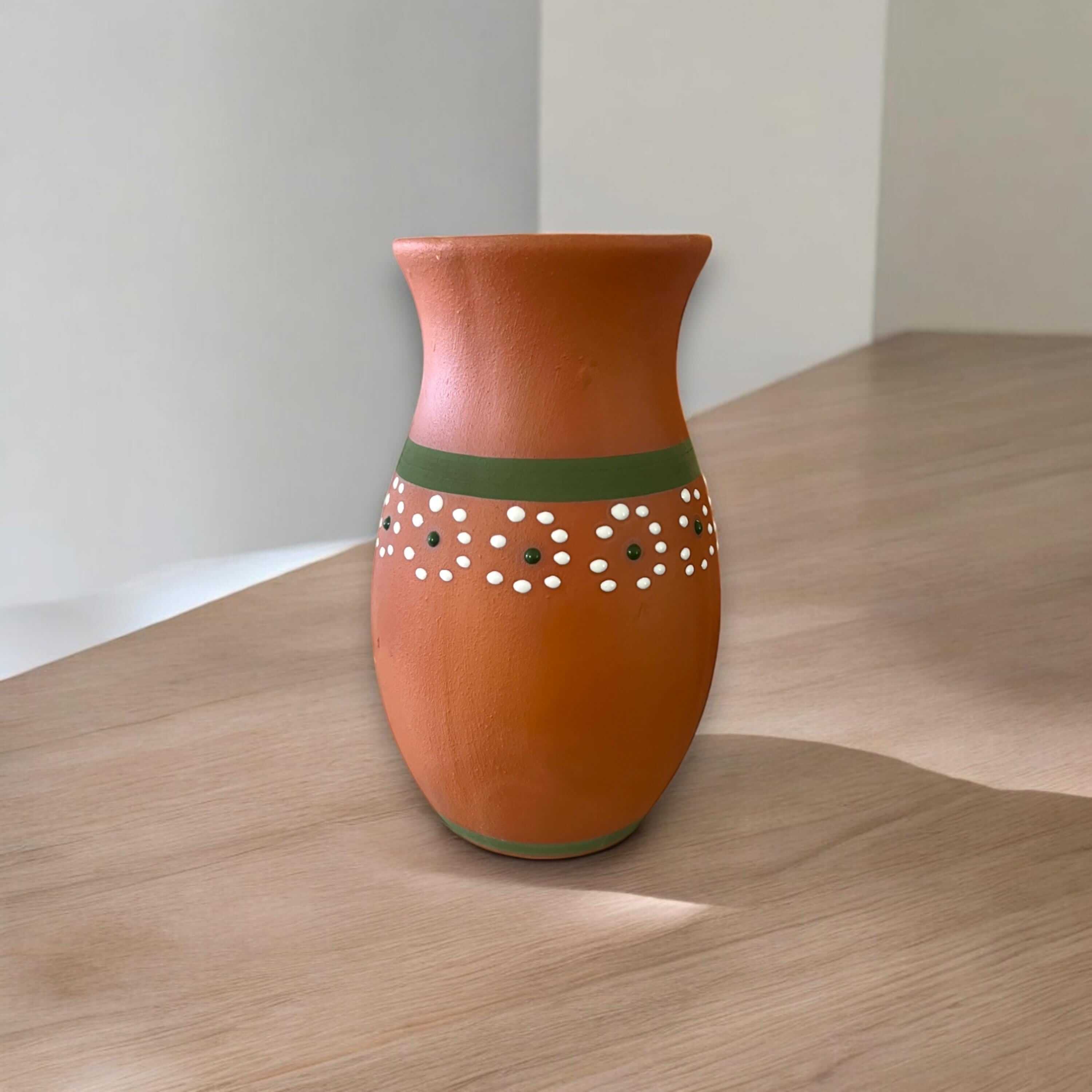 Hand-Painted Barro Talavera Vase | Vibrant Mexican Flower Pot