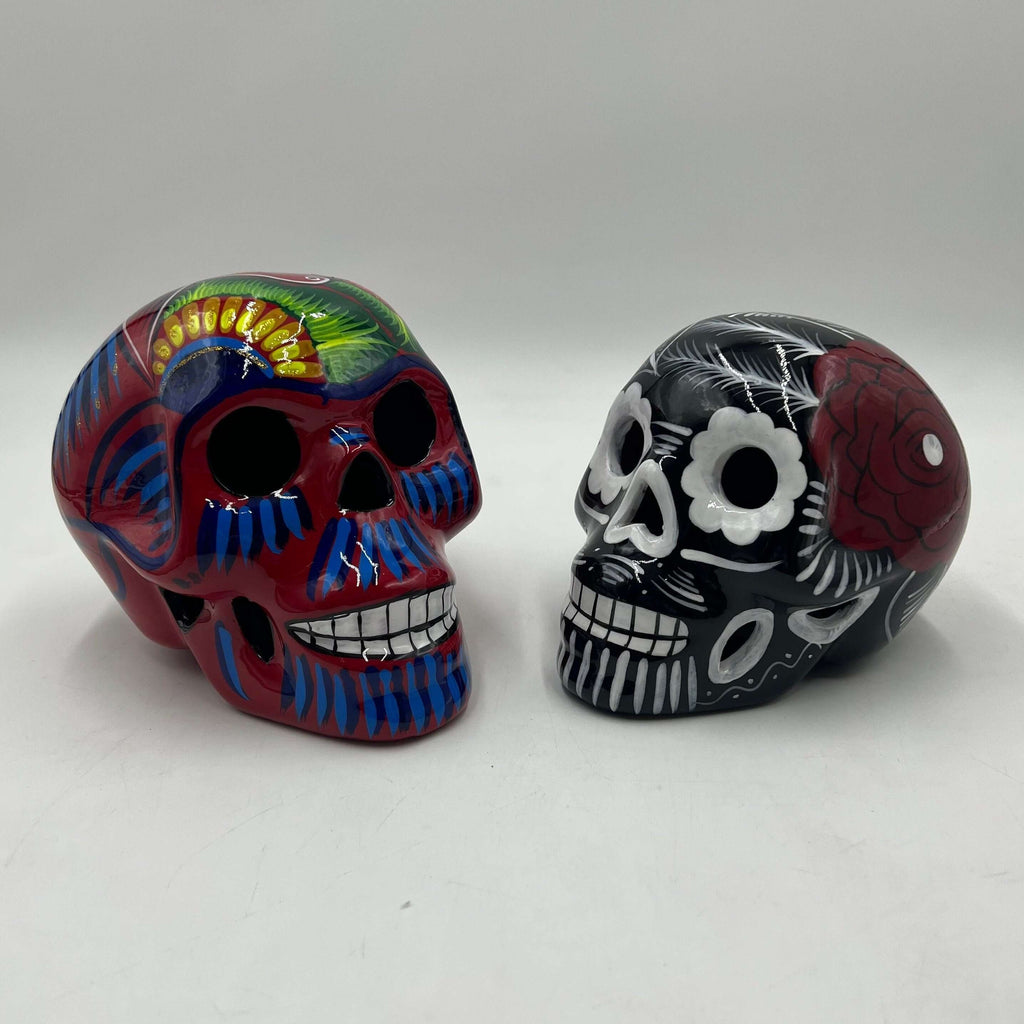 Large Guerrero Calavera Skull | Hand-Painted Day of the Dead Art