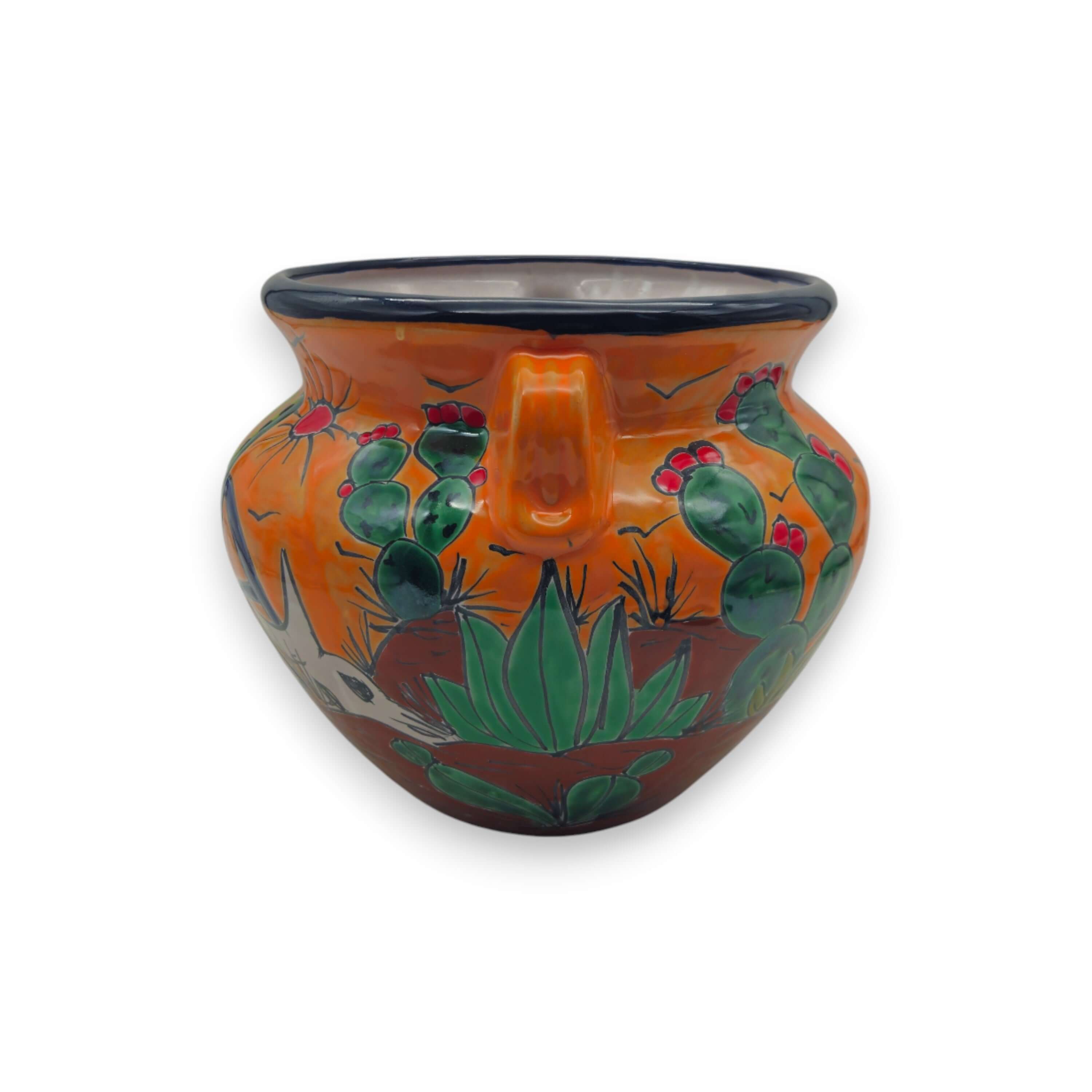 Talavera Cactus Planter | Hand-Painted Desert Pot