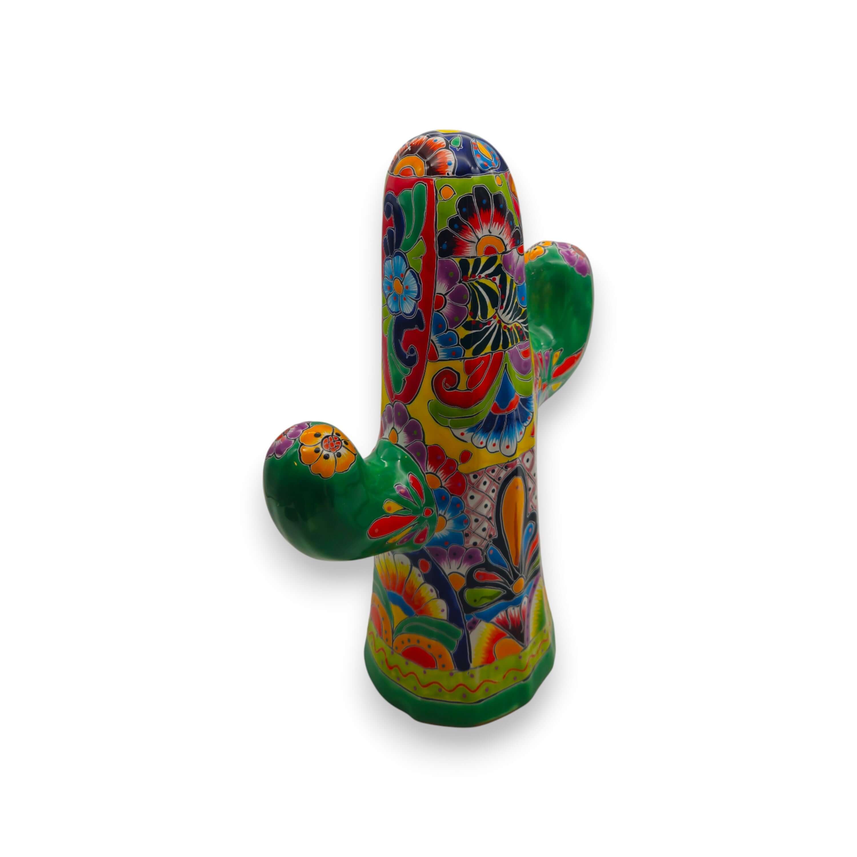 Hand-Painted Talavera Cactus | Vibrant Mexican Ceramic Art