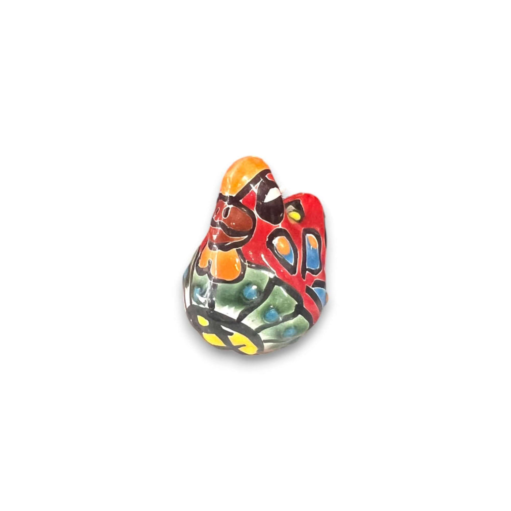 Set of 2 Talavera Chicken Figurines | Mexican Ceramic Chickens