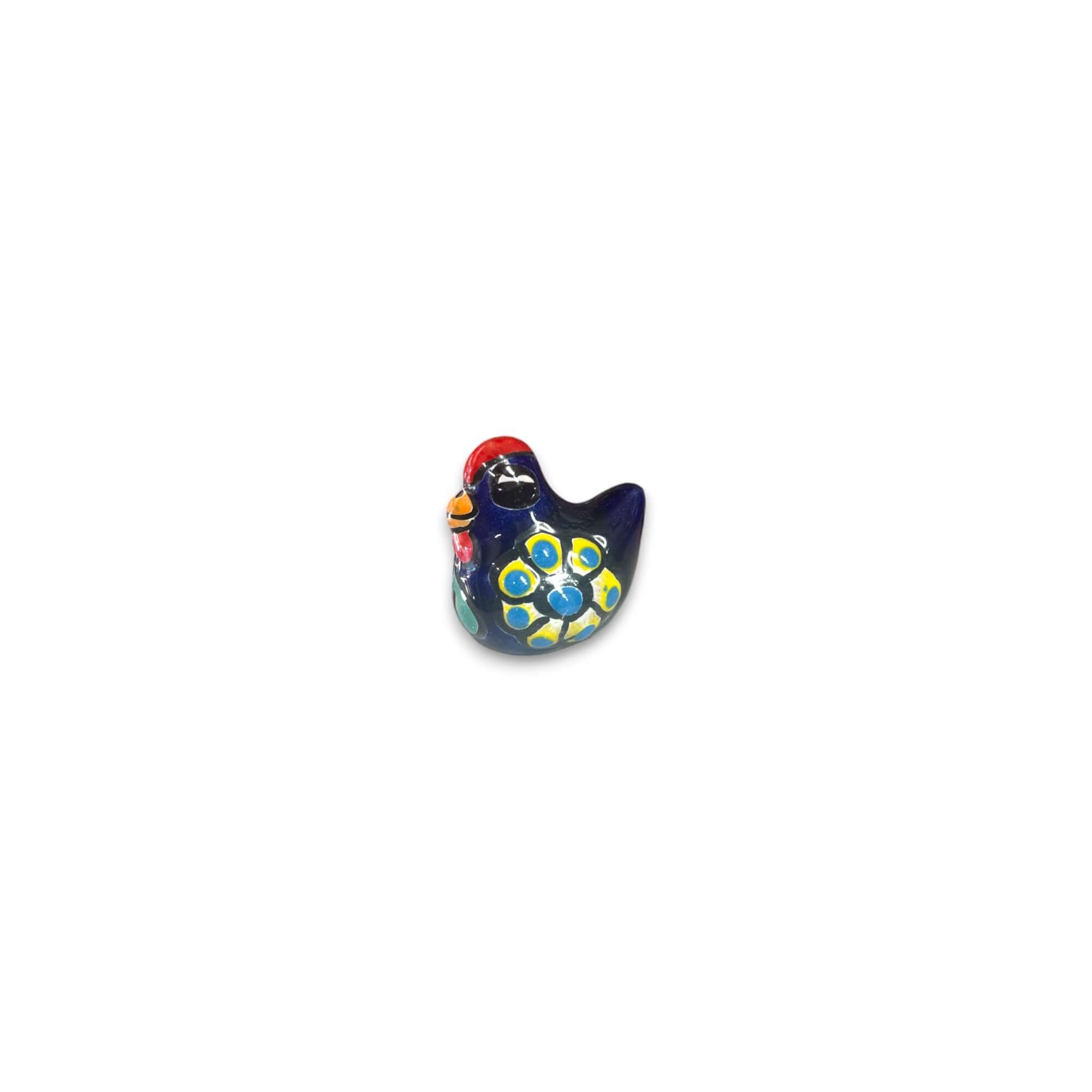 Set of 2 Talavera Chicken Figurines | Mexican Ceramic Chickens