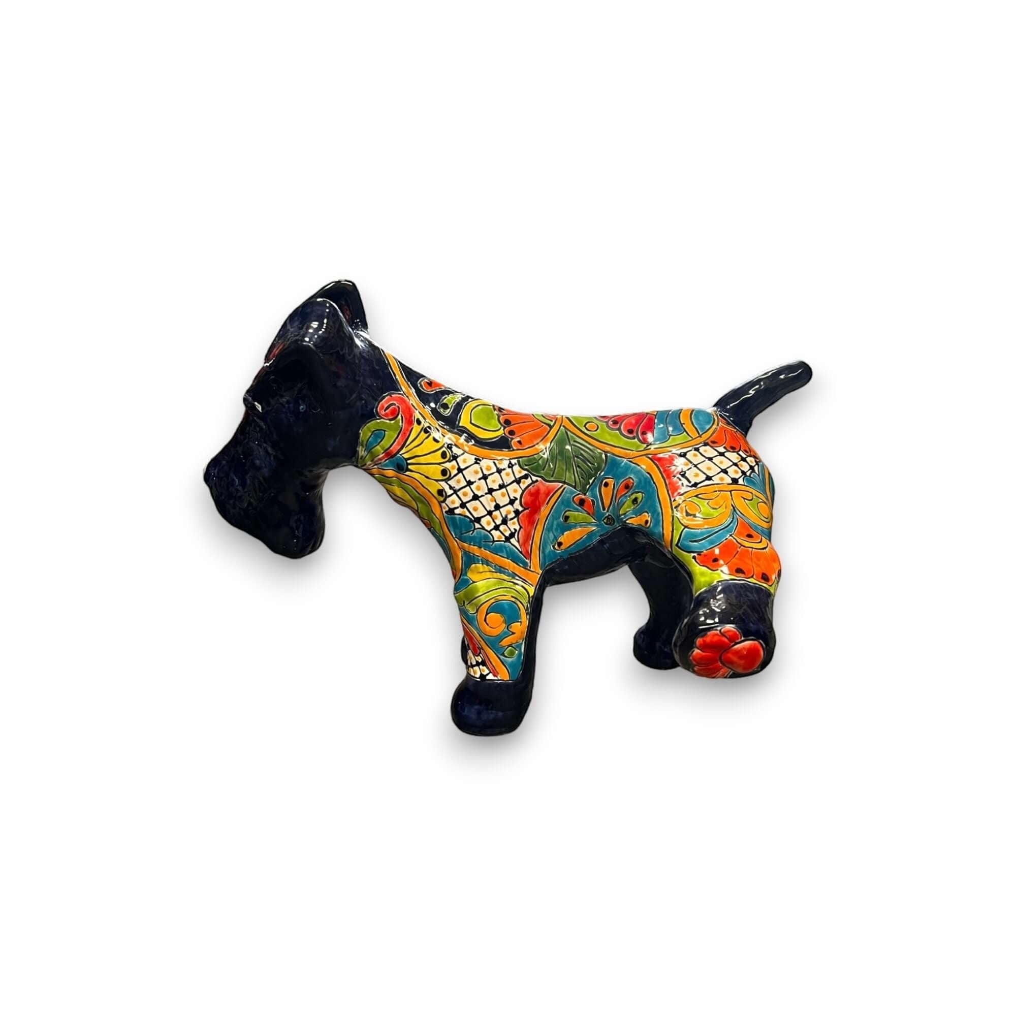 Talavera Dog Statue | Playful Peeing Dog Design
