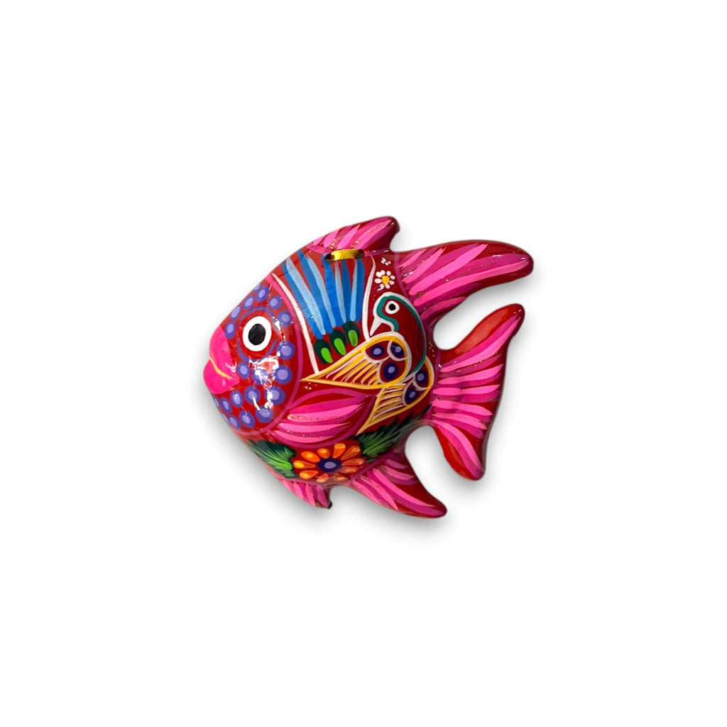 Colorful Talavera Fish Wall Decor | Hand-Painted Guerrero Pottery