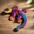 Talavera Lizard Figurine | Colorful Guerrero Wall Art