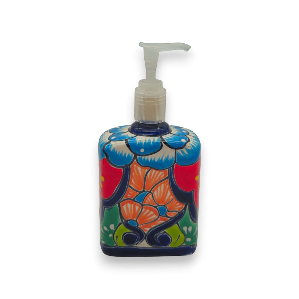 Hand-Painted Talavera Soap Pump | Colorful Ceramic Dispenser