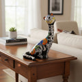 Talavera Tall Cat Figurine | Hand-Painted Day of the Dead Art