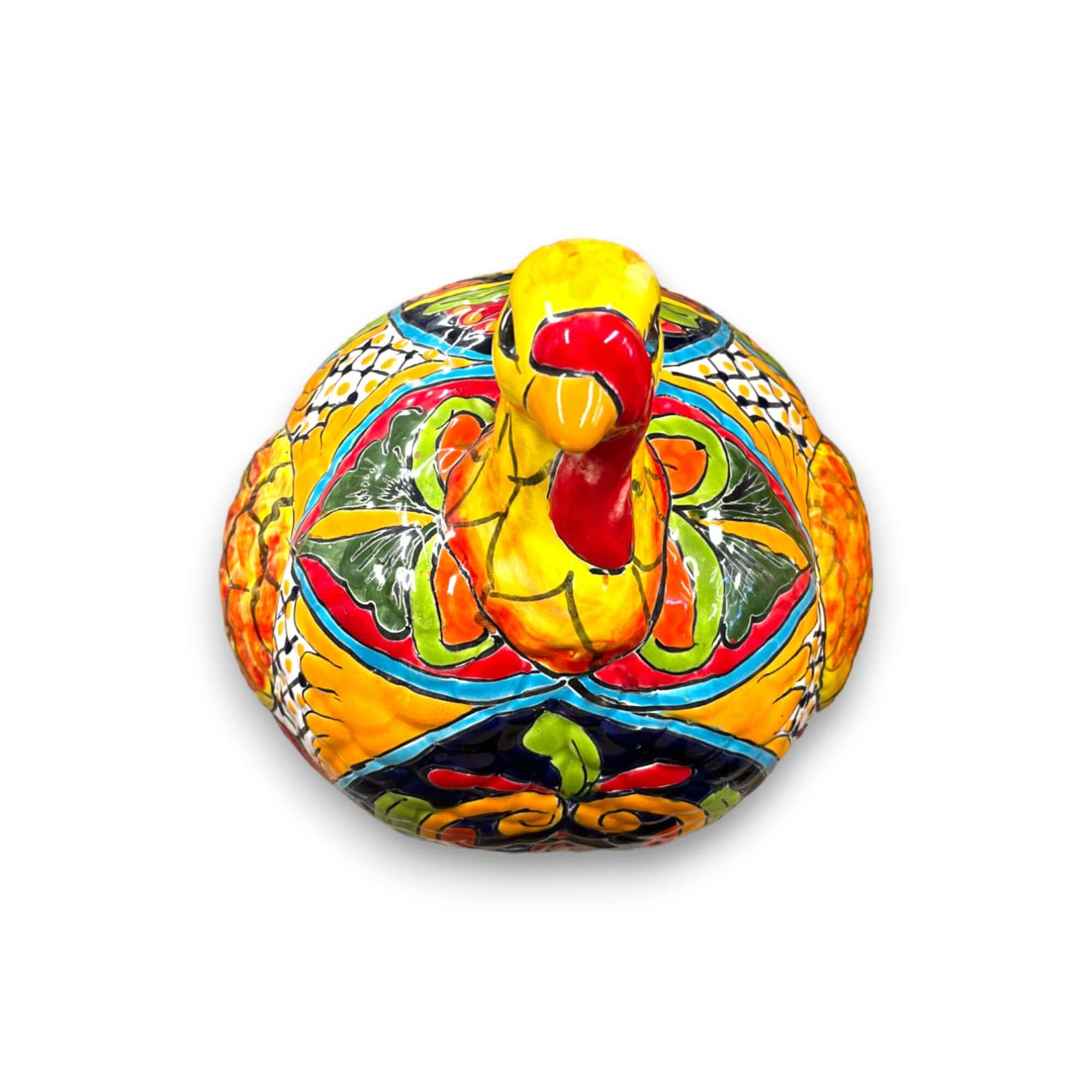 Talavera Turkey Statue | Hand-Painted Mexican Folk Art