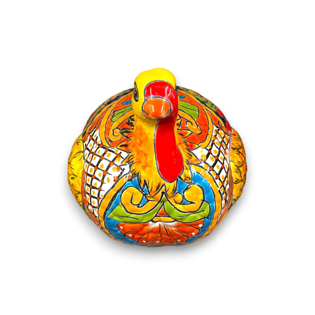 Talavera Turkey Statue | Hand-Painted Mexican Folk Art