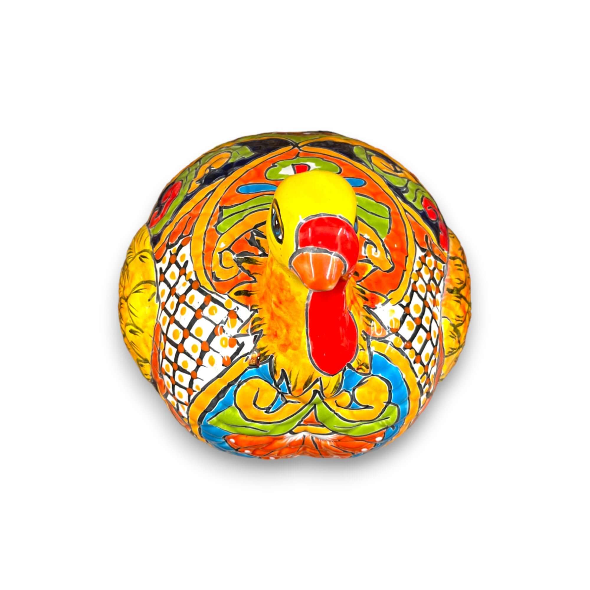 Talavera Turkey Statue | Hand-Painted Mexican Folk Art