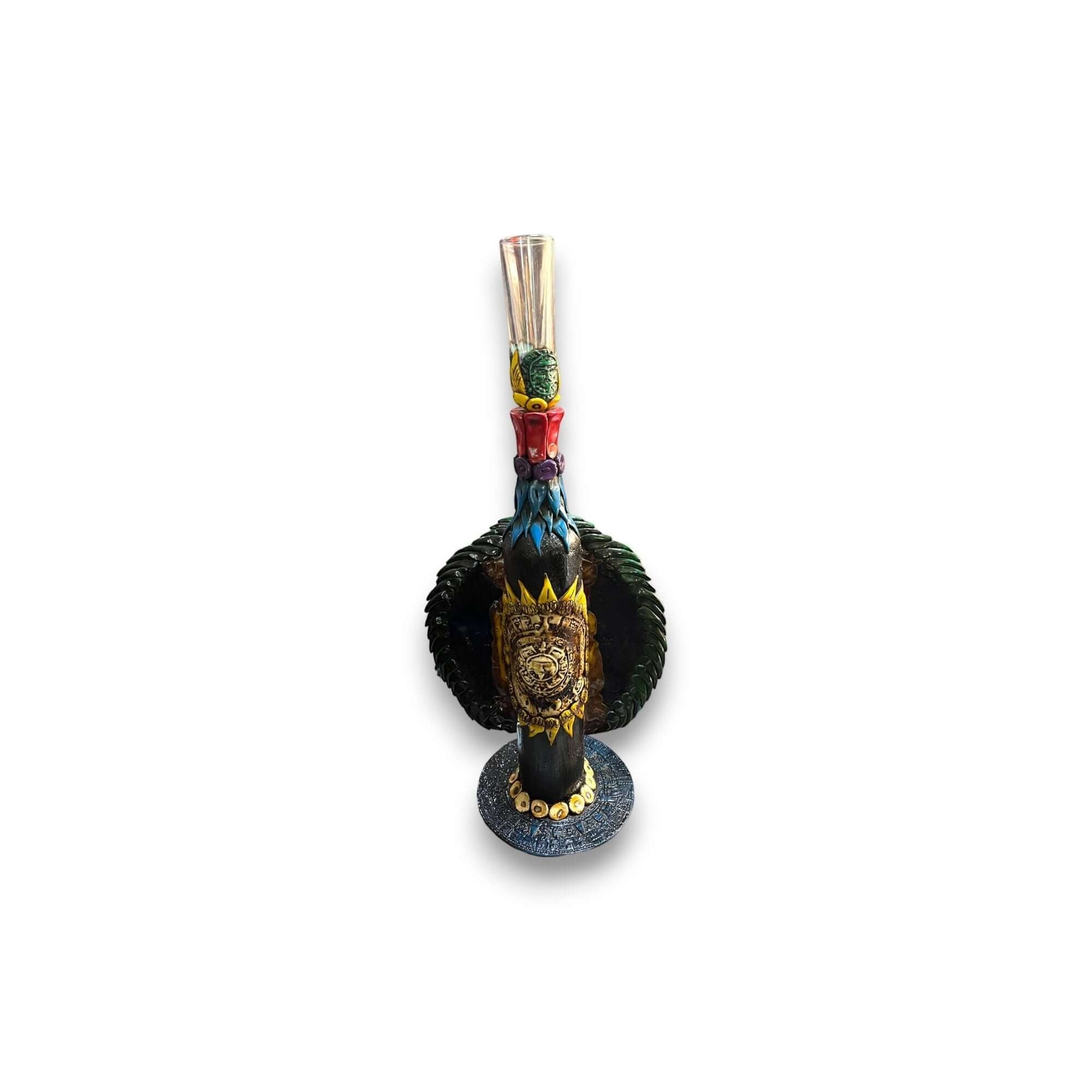 Unique Handmade Aztec Warrior Decanter | Authentic Cultural Artwork
