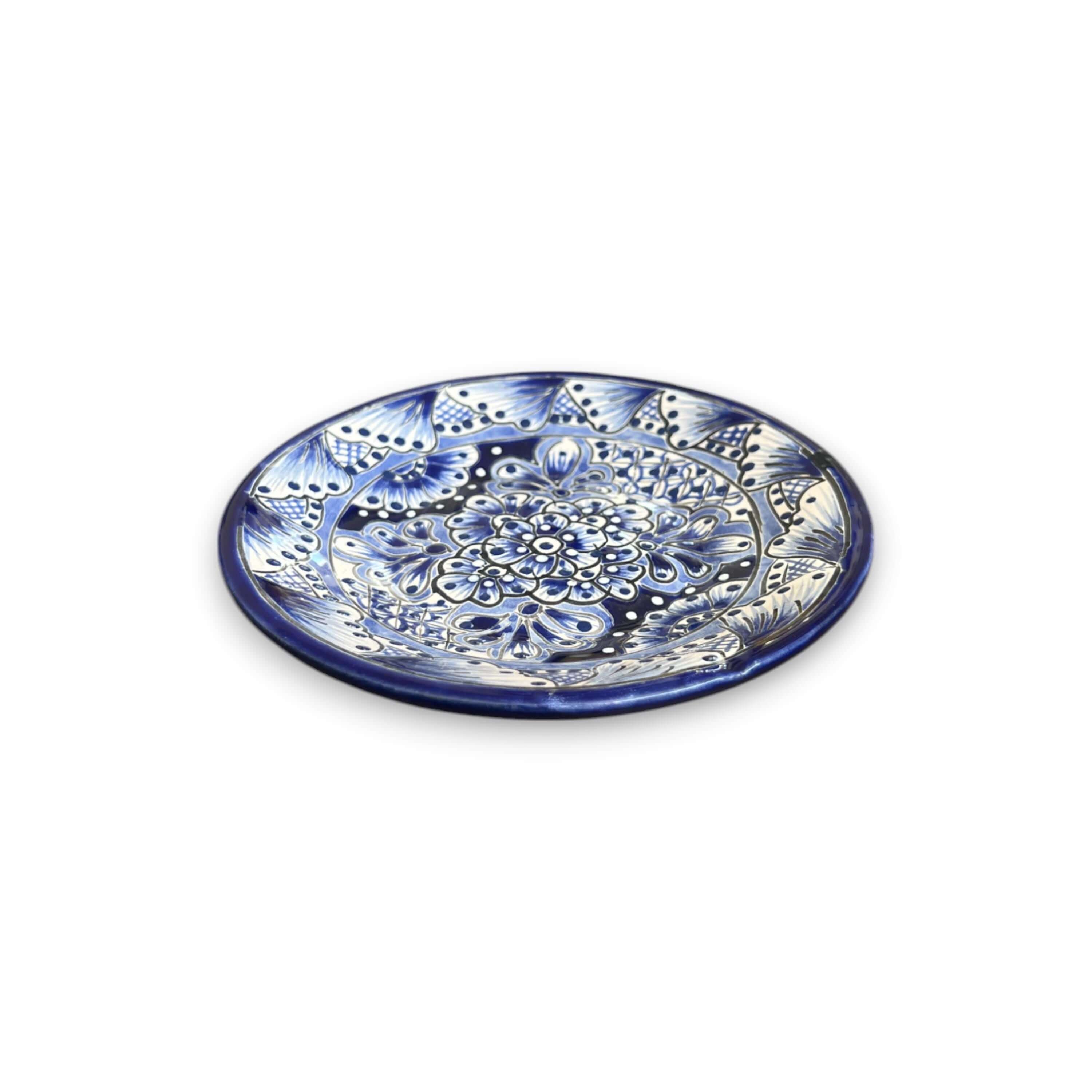 30-Piece Talavera Dinnerware Set | Blue & White Tableware for 6