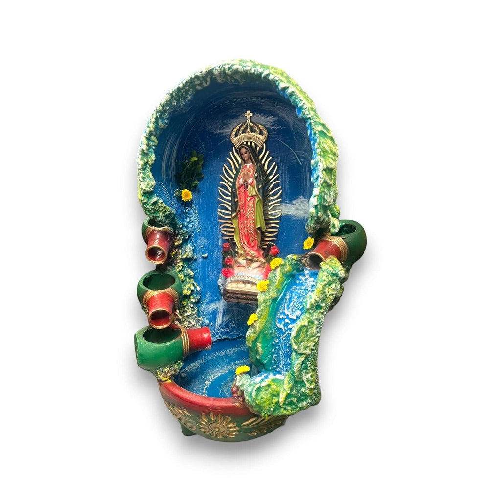 Mexican Outdoor Fountain | Painted Traditional Water Feature